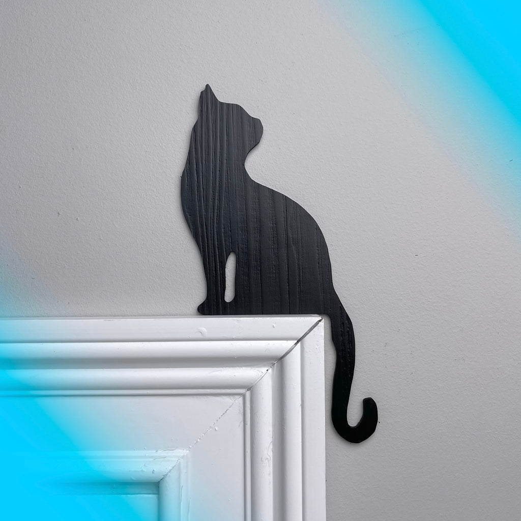 Cat Sitting Door Topper