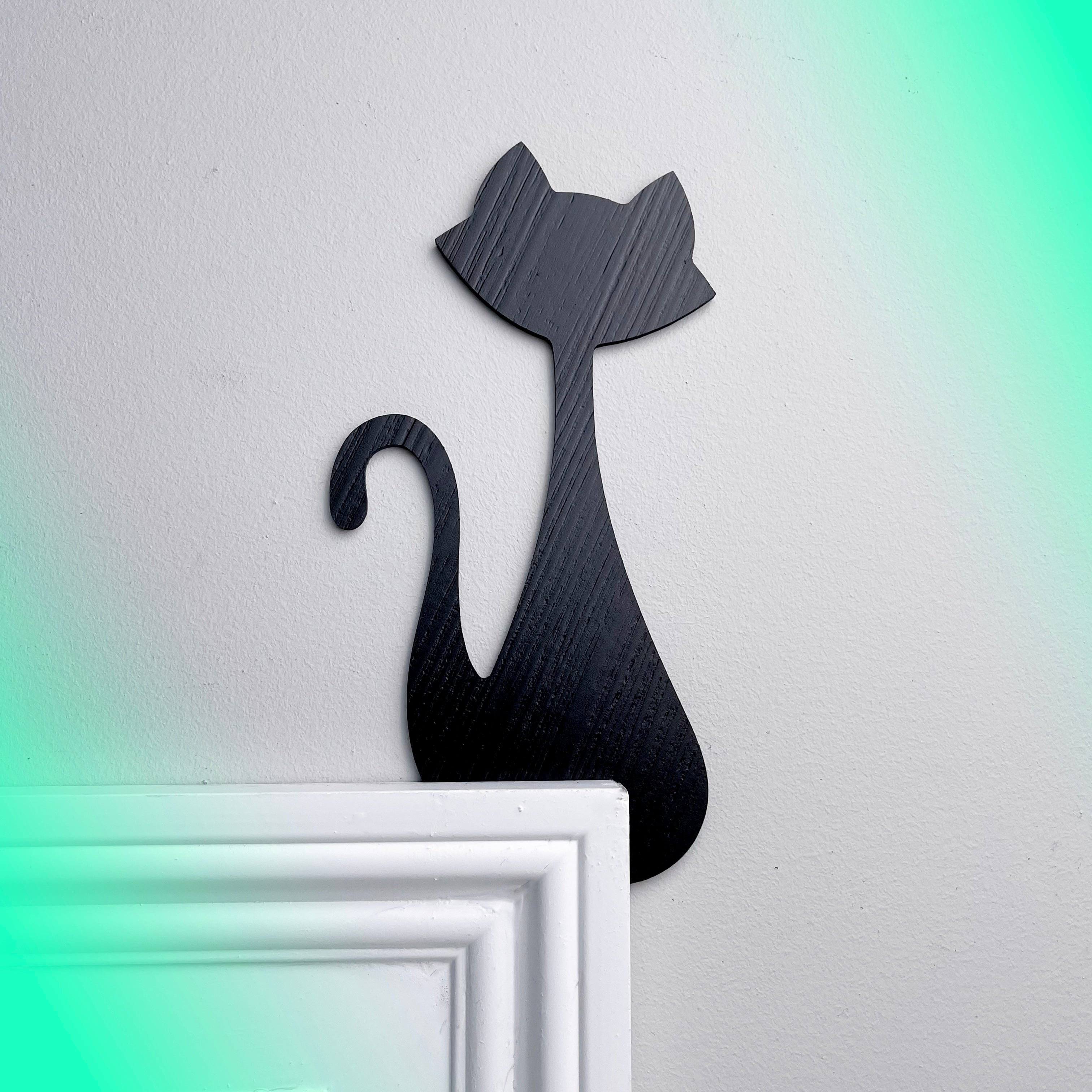 Retro Cat Sitting Door Topper