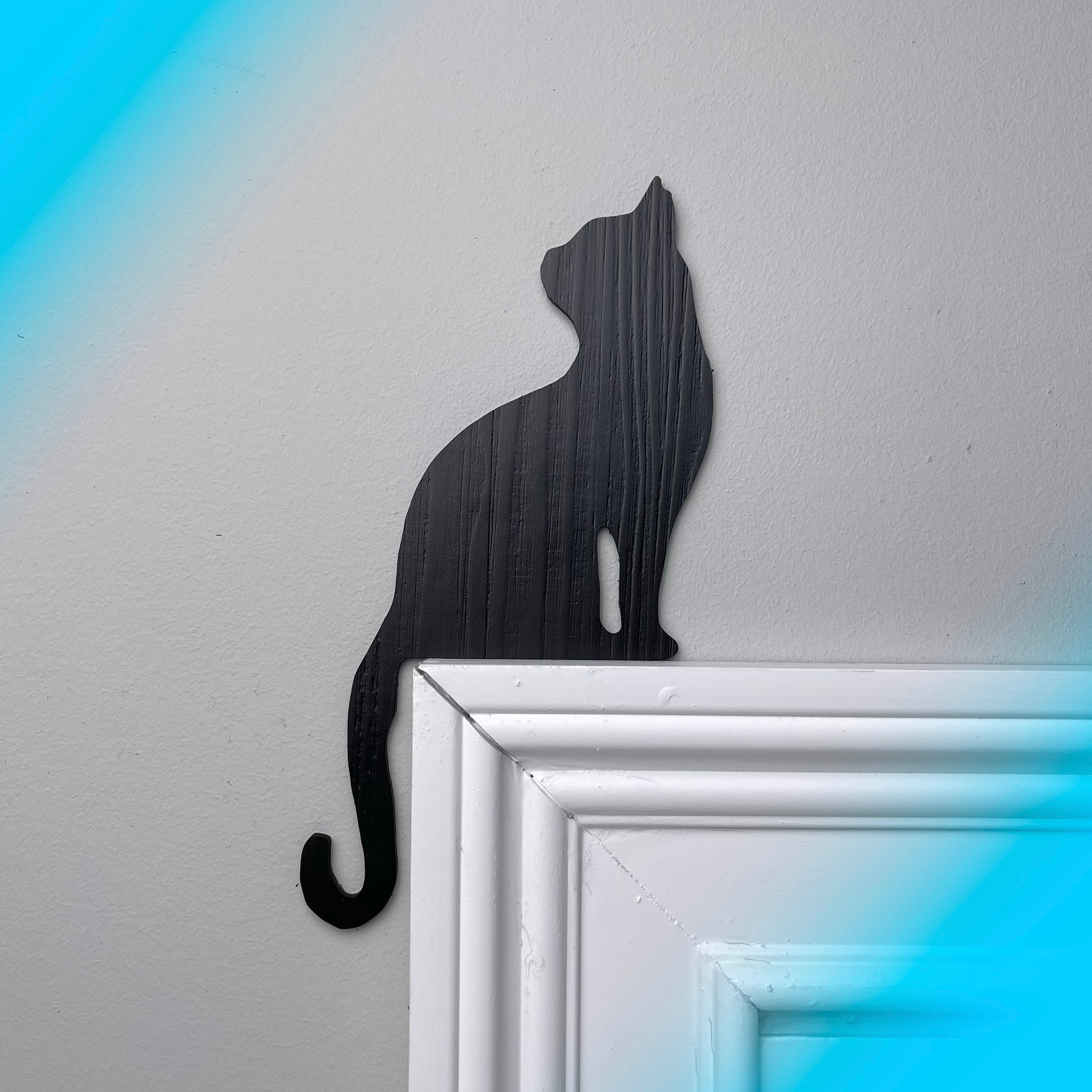 Cat Sitting Door Topper