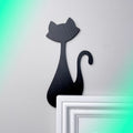 Retro Cat Sitting Door Topper