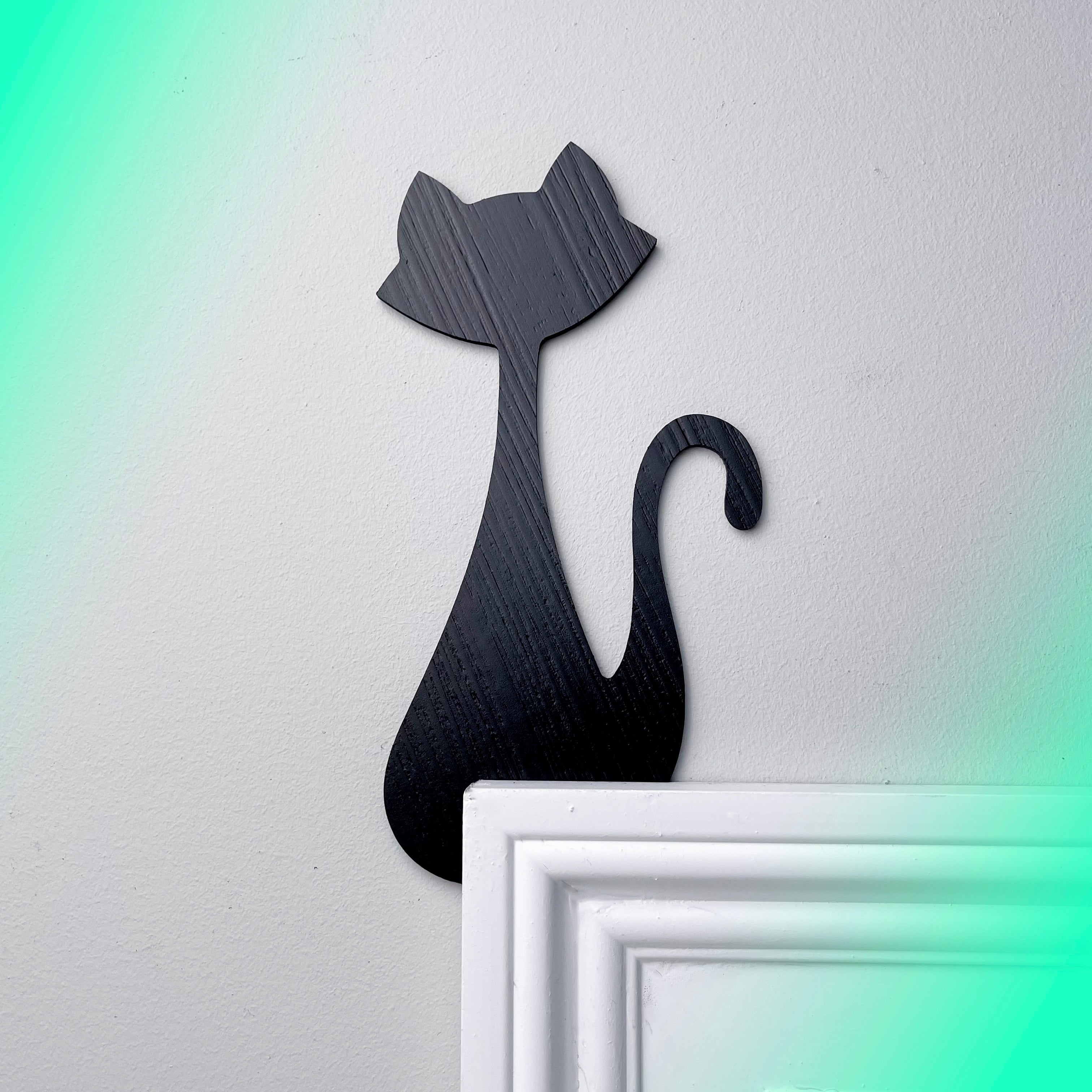 Retro Cat Sitting Door Topper