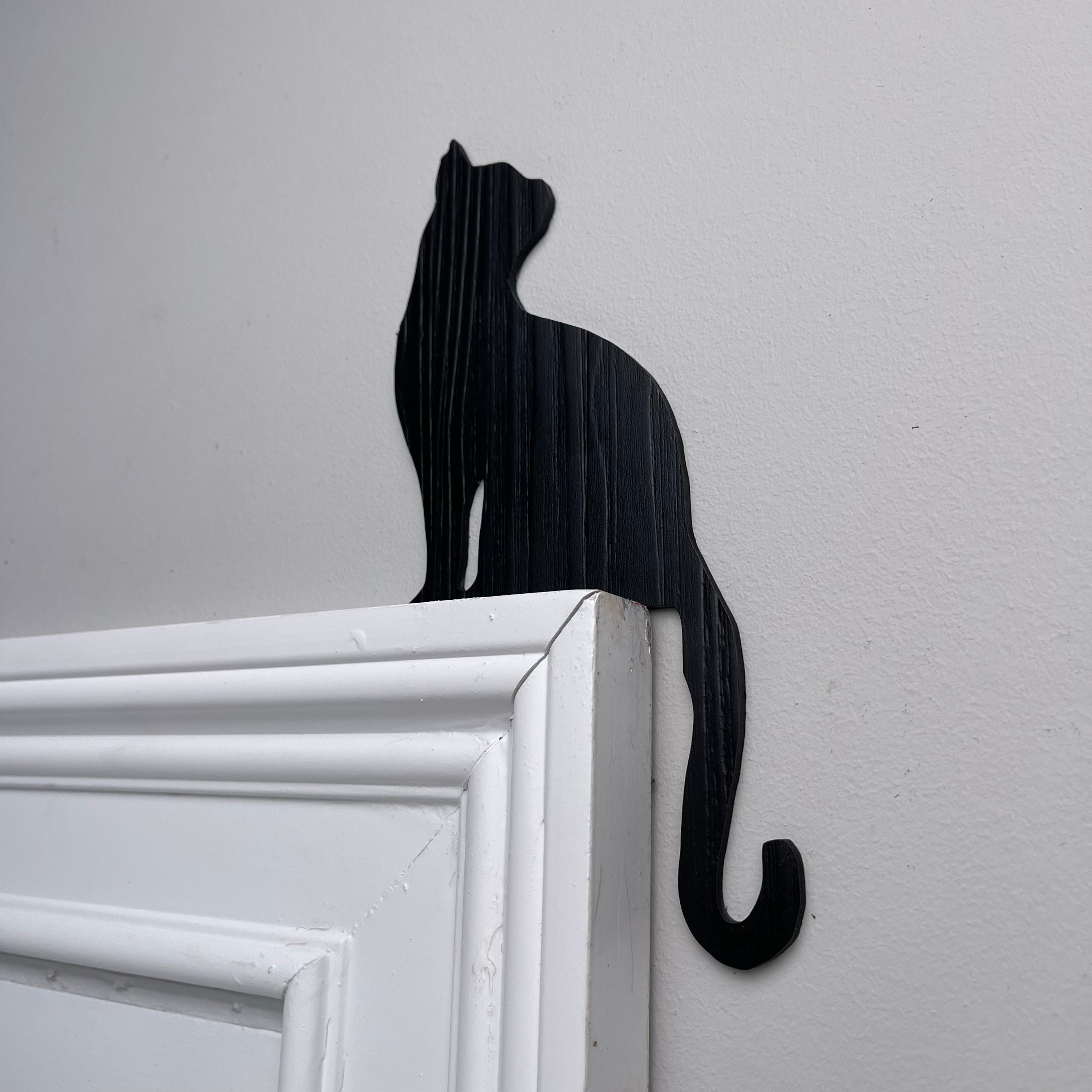 Cat Sitting Door Topper