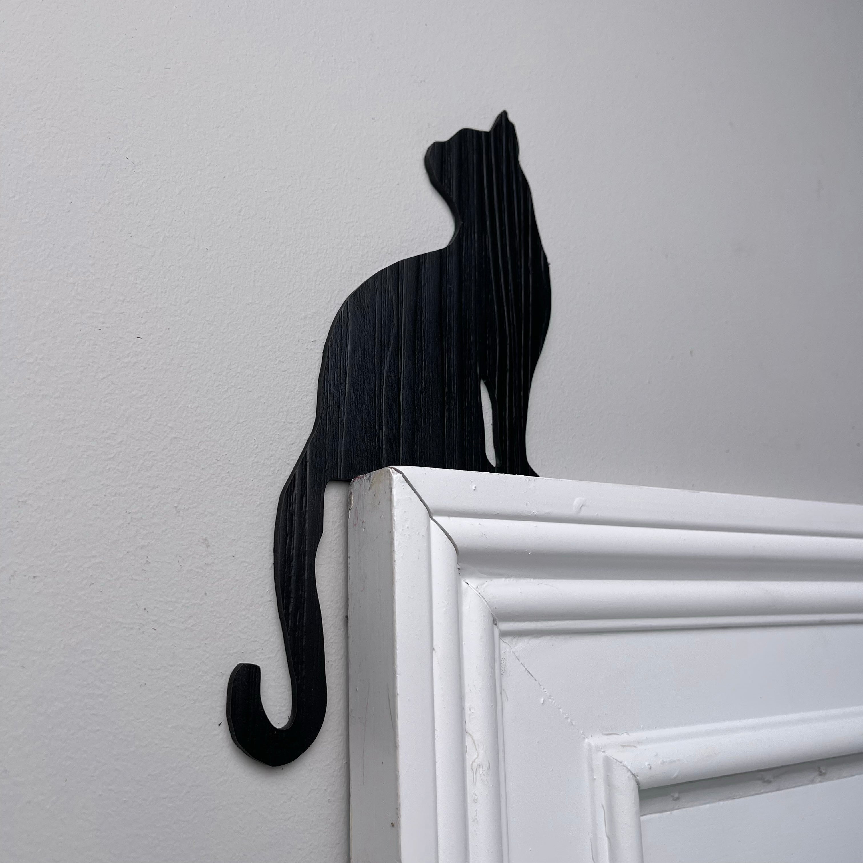 Cat Sitting Door Topper