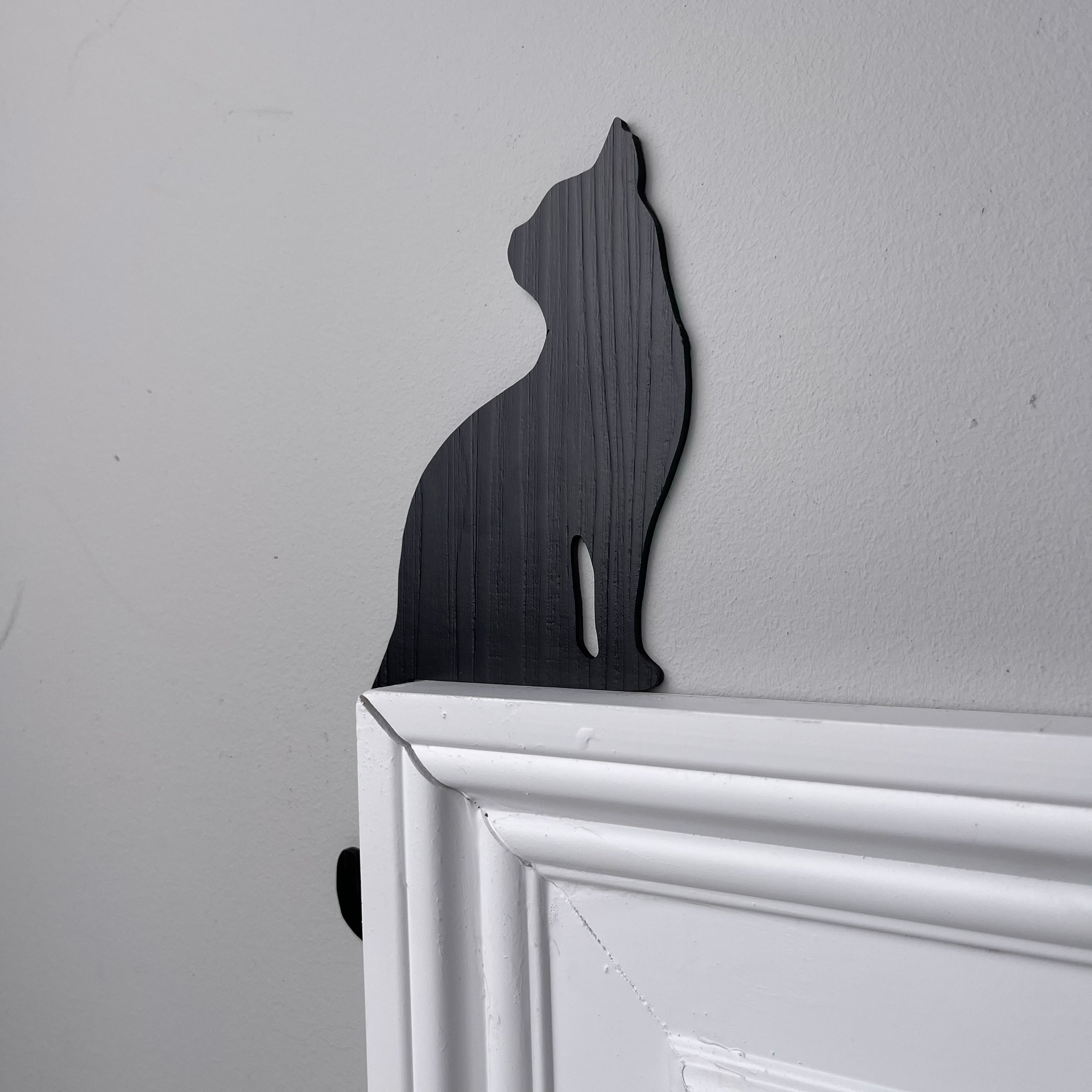 Cat Sitting Door Topper