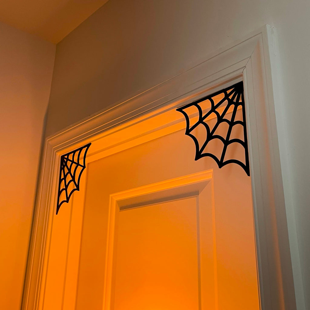 Corner Spider Web Door Decor