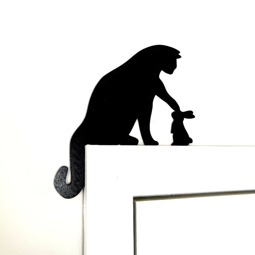 Cat Bunny Door Topper Sign