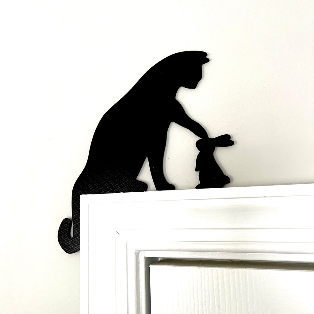 Cat Bunny Door Topper Sign