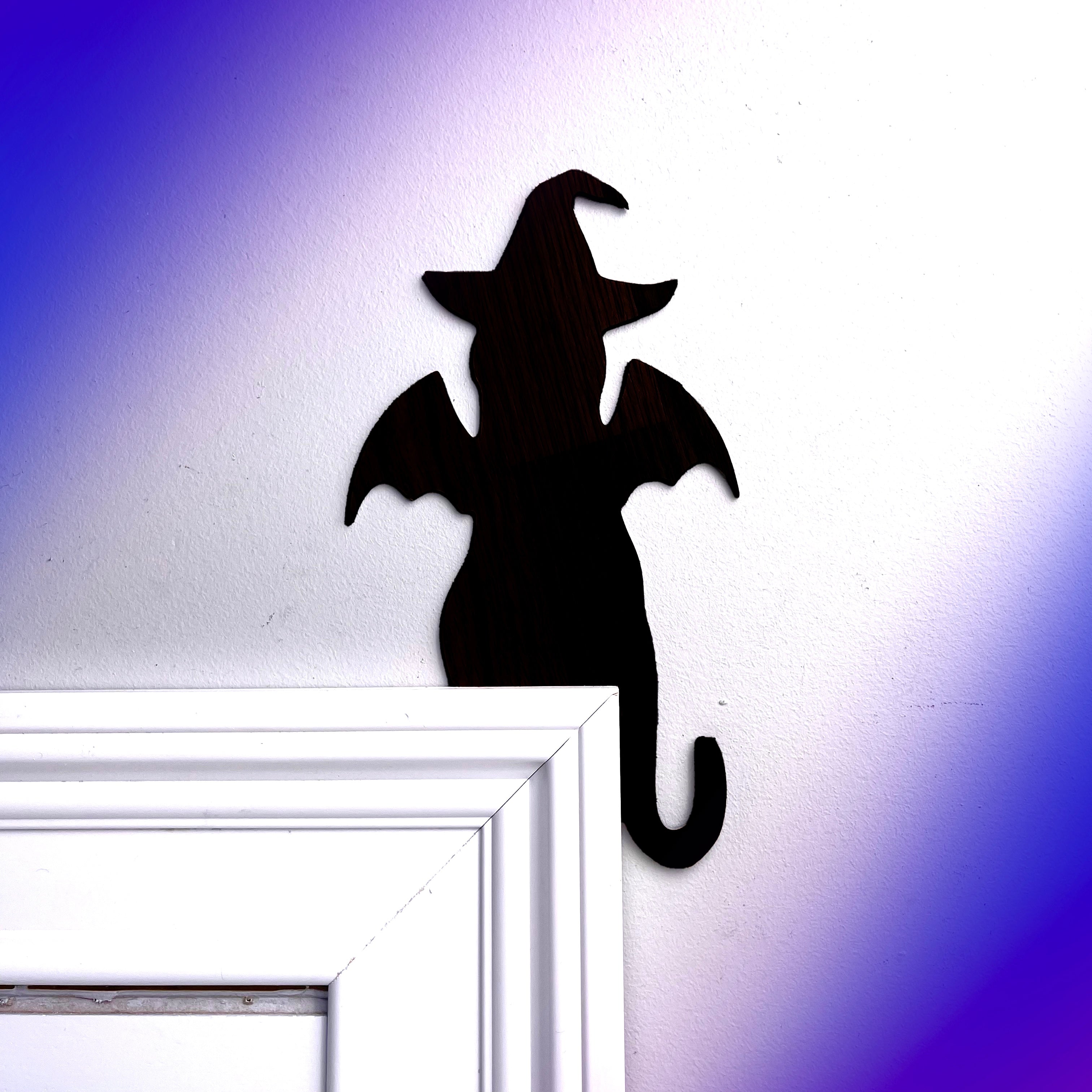 Cat with Bat Wings Door Topper