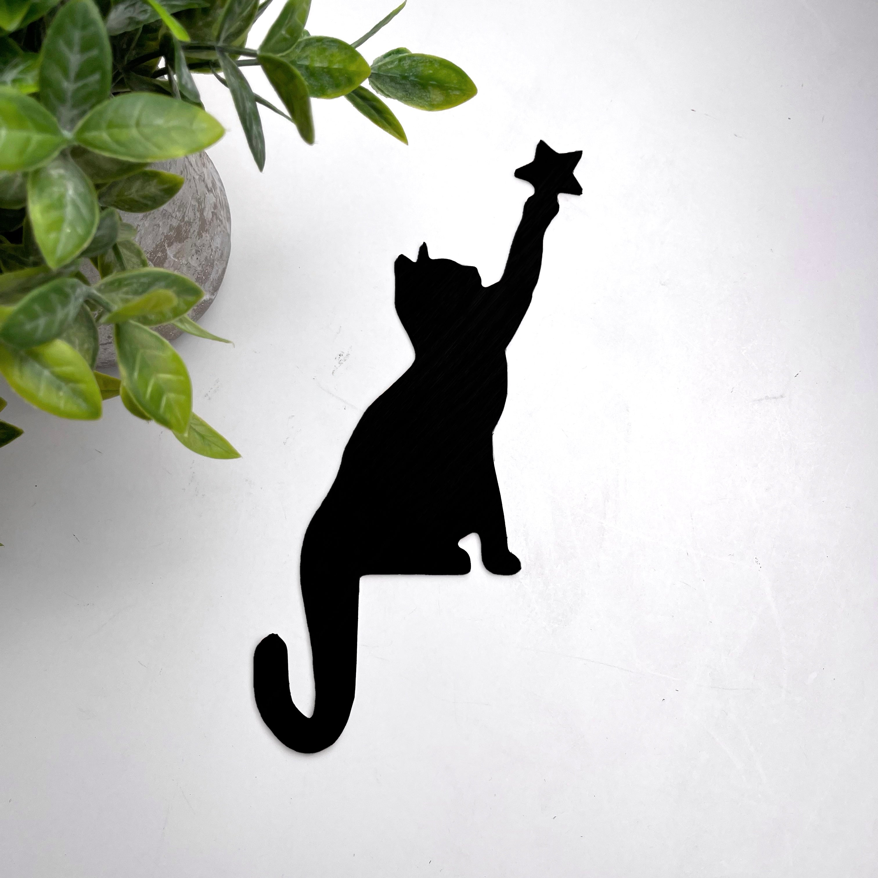 Cat Touching Star Door Topper