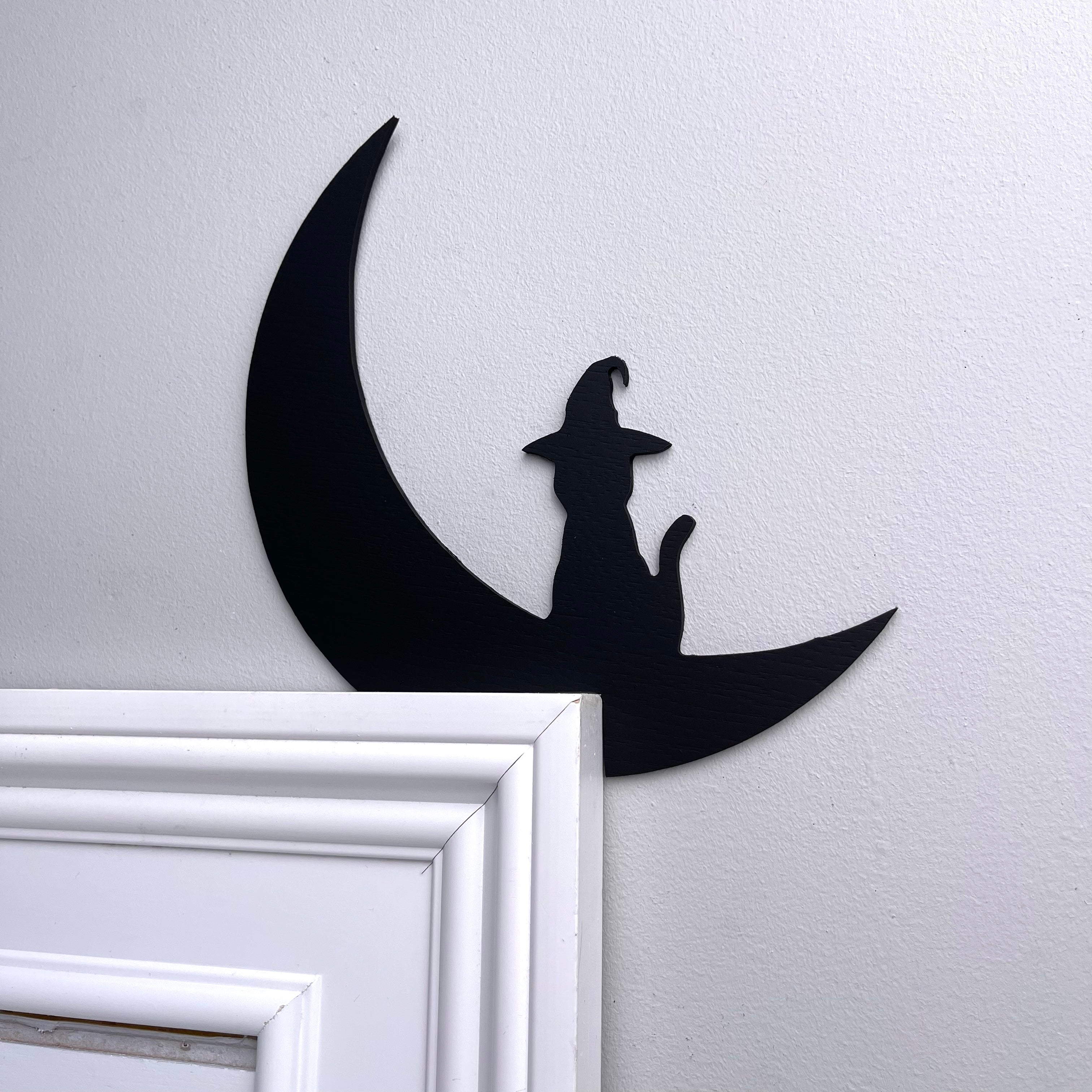 Witch Cat Moon Door Topper