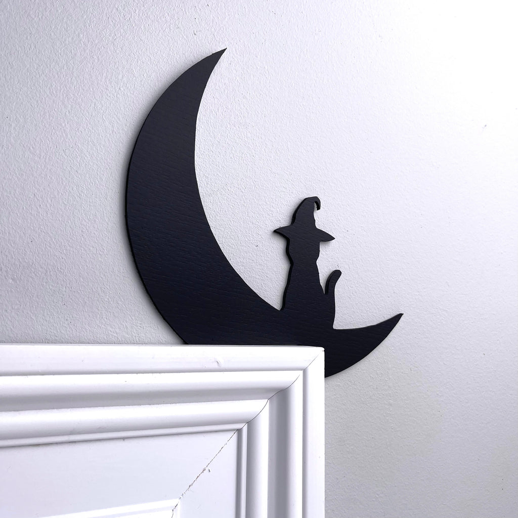 Witch Cat Moon Door Topper