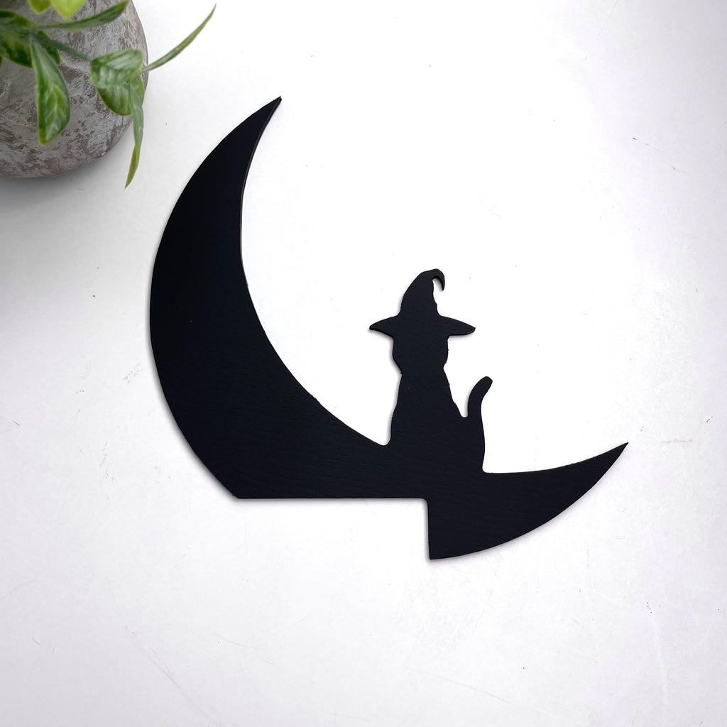Witch Cat Moon Door Topper