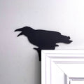 Black Crow Cawing Door Topper