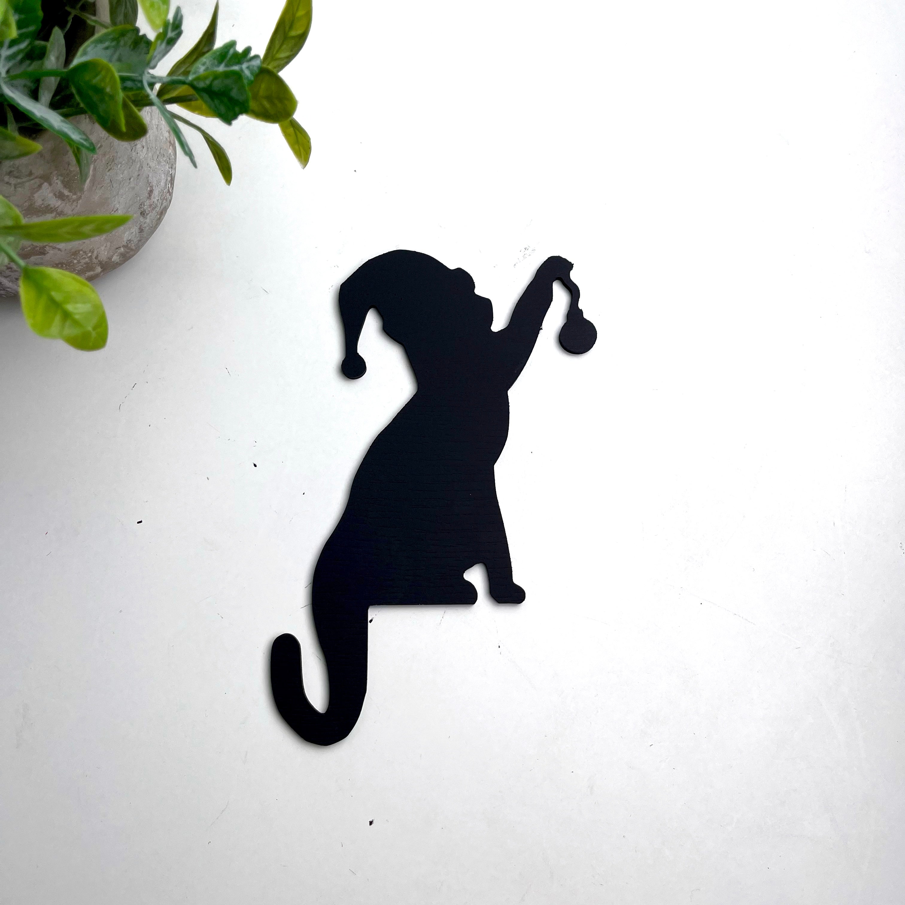 Christmas Cat Ornament Door Topper