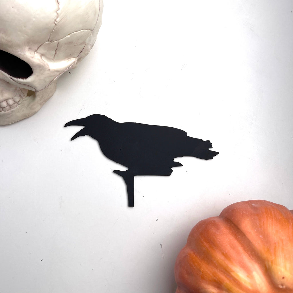 Black Crow Cawing Door Topper